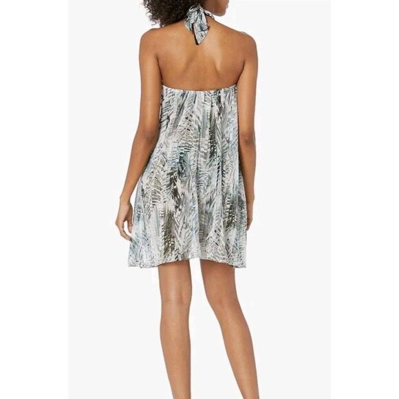 NWT Kenneth Cole Keyhole Halter Swimsuit Cover Up Dress Sheer Women Size Small - Picture 2 of 10